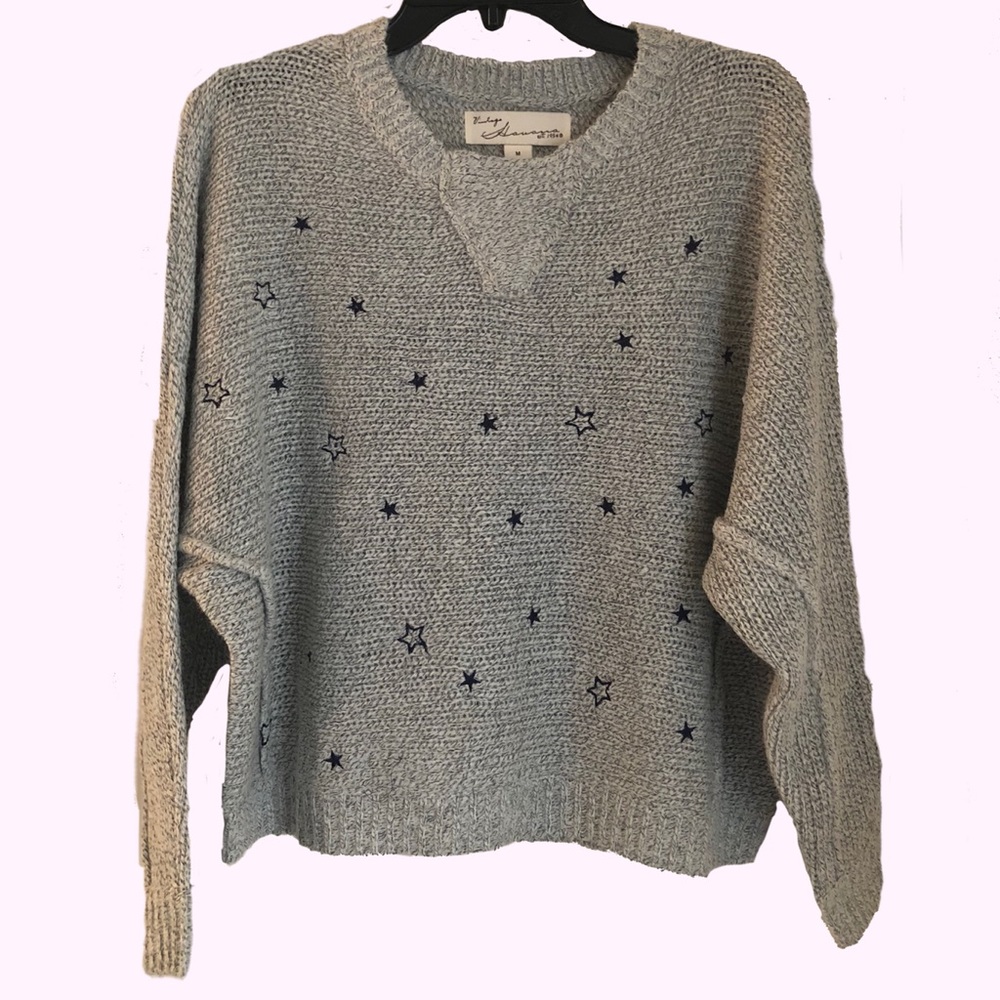 Vintage Havana Gray & Navy Star ⭐️ Sweater